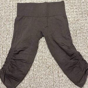 Brown Cropped Lululemon Leggings Ebbs and Flows